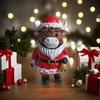 Christmas Highland Cattle Statue Thanksgiving Day Pumpkin Highland Cow Figurine Sculpture Home Office Desktop Decoration Ornament