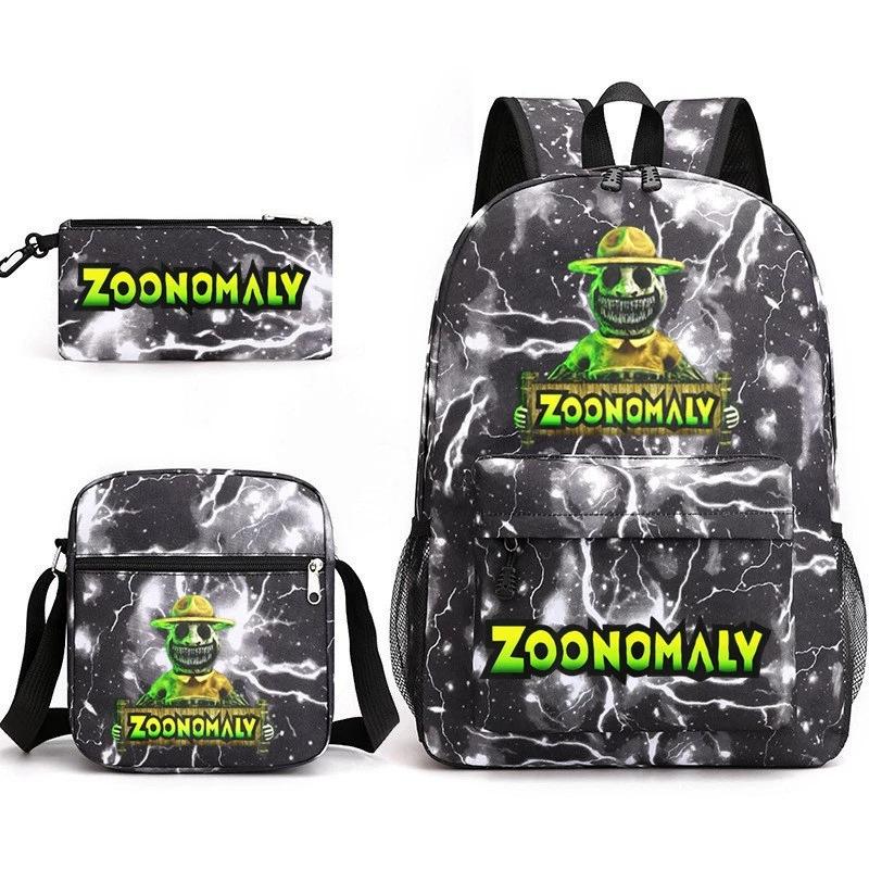 Deformed Zoo Surrounding Primary School Students Schoolbag Trend Starry Sky Backpack Leisure Three-piece Set