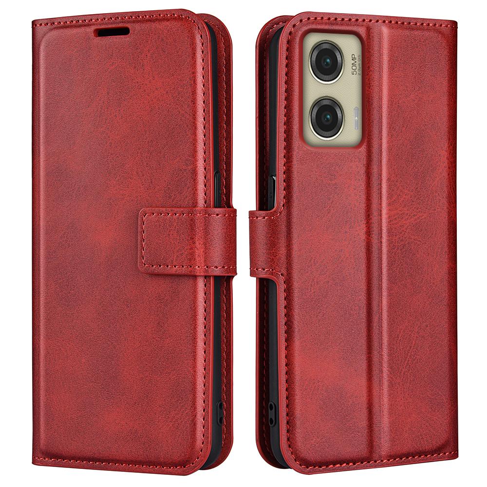 Dla Motorola Moto G Stylus 5G (2024) Etui z podstawką odporne na zarysowania, skórzane etui na telefon o fakturze skóry cielęcej