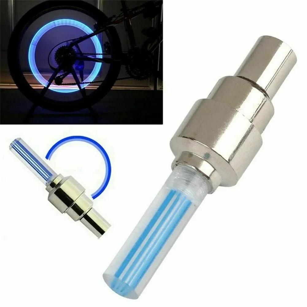 Car LED Light Wheel Valve Cap Bike Tyre Valves Stem Dust Cover Motorcycle Wheel Stem Lamp Replacement