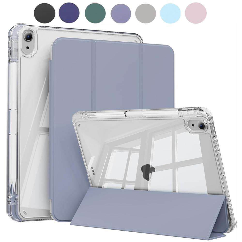 Case for iPad 5 6 7 8 9 10 11 Air 1 2 3 4 5 6 7 Mini 6 7 PC Matte Clear Transparent Acrylic Back Shell Auto Wake/Sleep