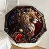 1pc Lion Emblem Automatic Open/Close Umbrella, Lightweight Design for Everyone,Durable Canopy yy251014056