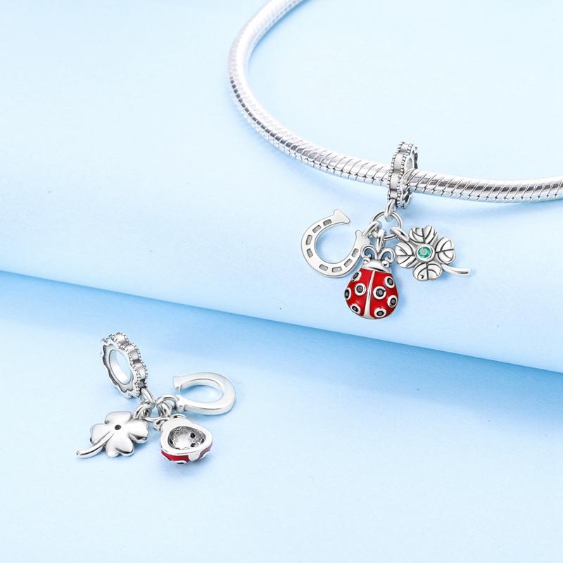 New In Copper Cherry Koi Tulip Dragon Charms Beads Jewelry Fit Original Bracelet Diy For Woman Jewelry Gift