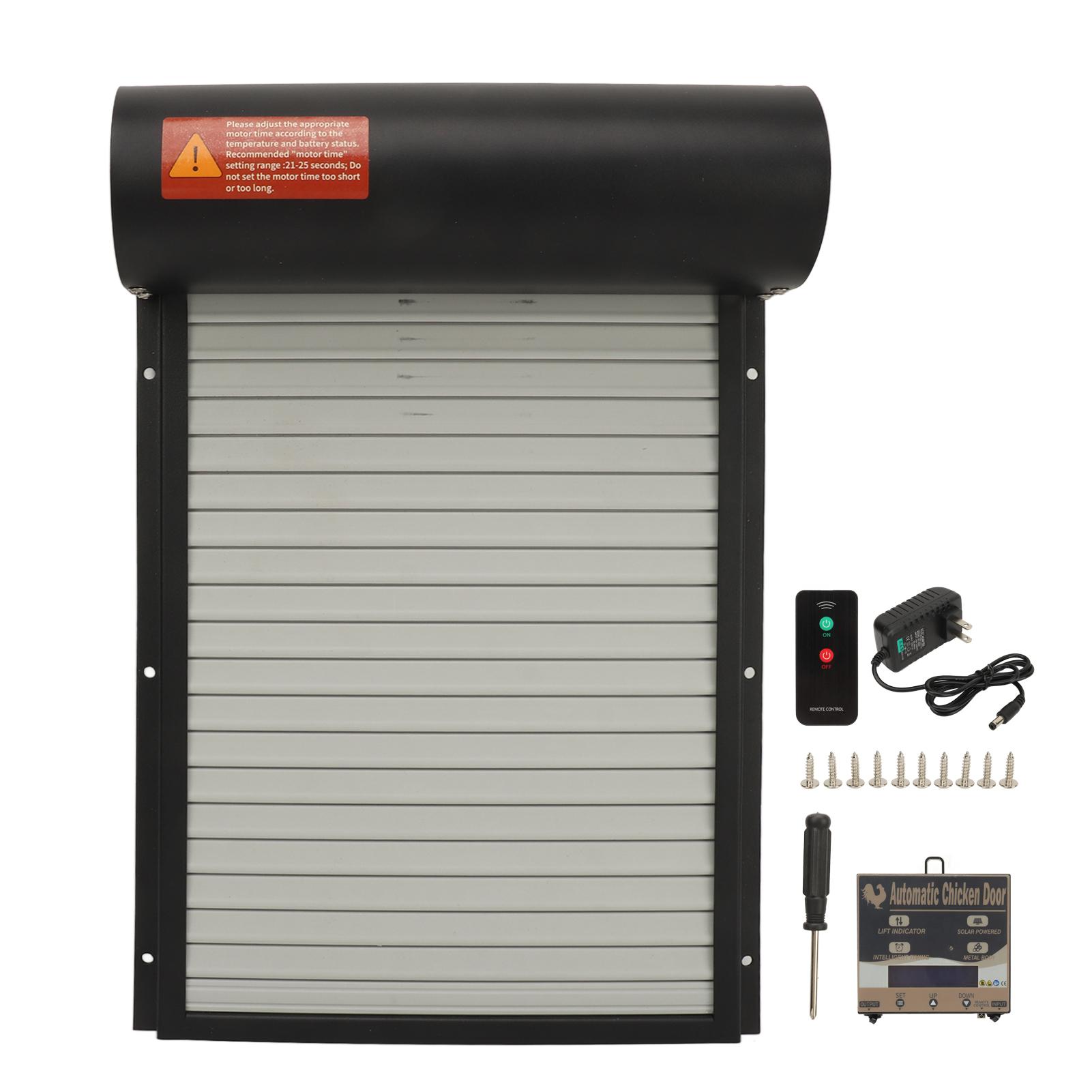 Автоматическая дверца для курятника 3 в 1 100?240 В Световой сенсорный пульт дистанционного управления для курятника чёрный
