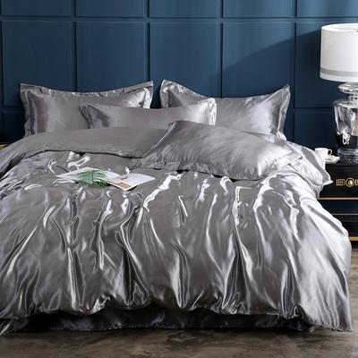 Solid Color Simulation Silk Bedding In Europe And The United States Single Bed Sheet Quilt Cover Pillowcase 4-piece Set