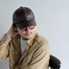 Genuine Leather Low Baseball Cotton Polo LAMD Lamb Sizes Brown [LECK HATTER] Cap, 6-Panel Cap, Men's Cap, Cap, Cap, LEATHER, Leather, Cap, Available,