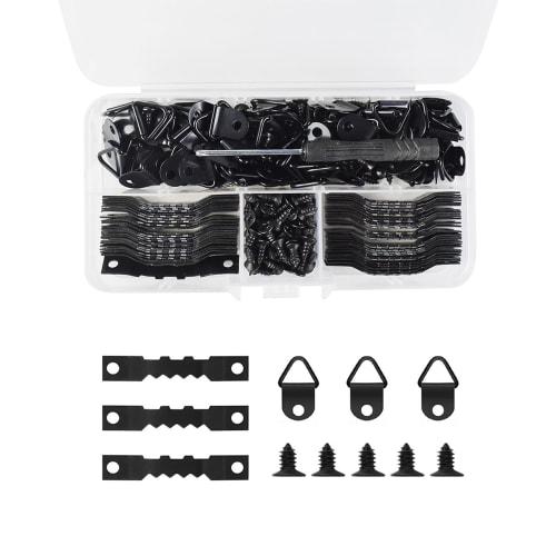 LIKENNY 251-Piece Set of Wall Hooks, Picture Frame Hanging Hardware, Triangular Hanging Hooks, Multi-Functional, Heavy-Duty Capacity, Anti-Fall, Sawto