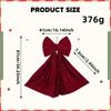 Christmas Red Big Bow Decor Velvet Large for Shower