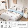 Three-Piece Pink Plum Blossom Brushed Duvet Cover Bedding Set - Custom Patterns Available