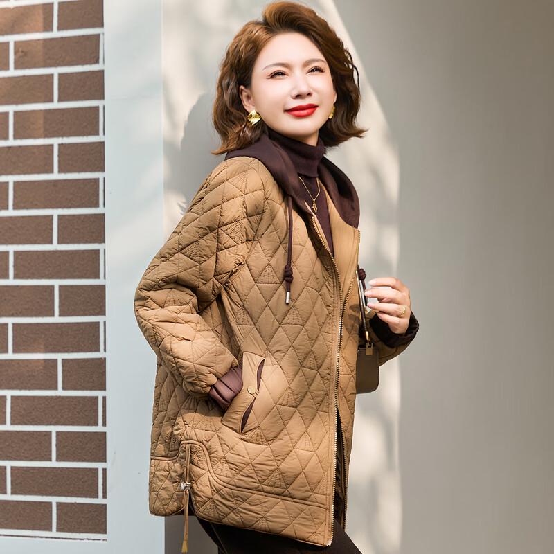 Women's Diamond Quilted Hooded Padded Jacket