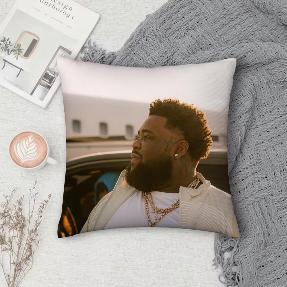 Rapper Rod Wave Last Lap Pillow Case Square Double-Sided Printing Short Plush Sofa Cushion Cover Bedroom Bedside Pillow