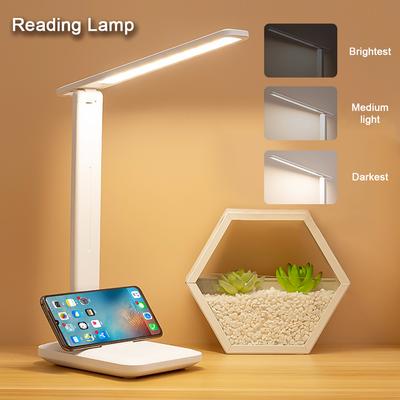 Ściemnialna lampa biurkowa LED, lampa stołowa z funkcją dotykową, lampka nocna z wtyczką USB, lampa dotykowa z 3 biegami, przenośna lampa do czytania książek #470305