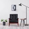 Vidaxl TV Armchair, Black, Faux Leather