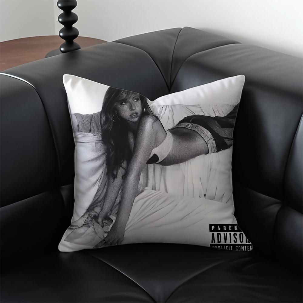 T-Tate McRae Sänger Kissenbezug Milbenabweisender Kissenbezug Verdeckter Reißverschluss Seidig kurzer Plüsch Sofakissenbezug