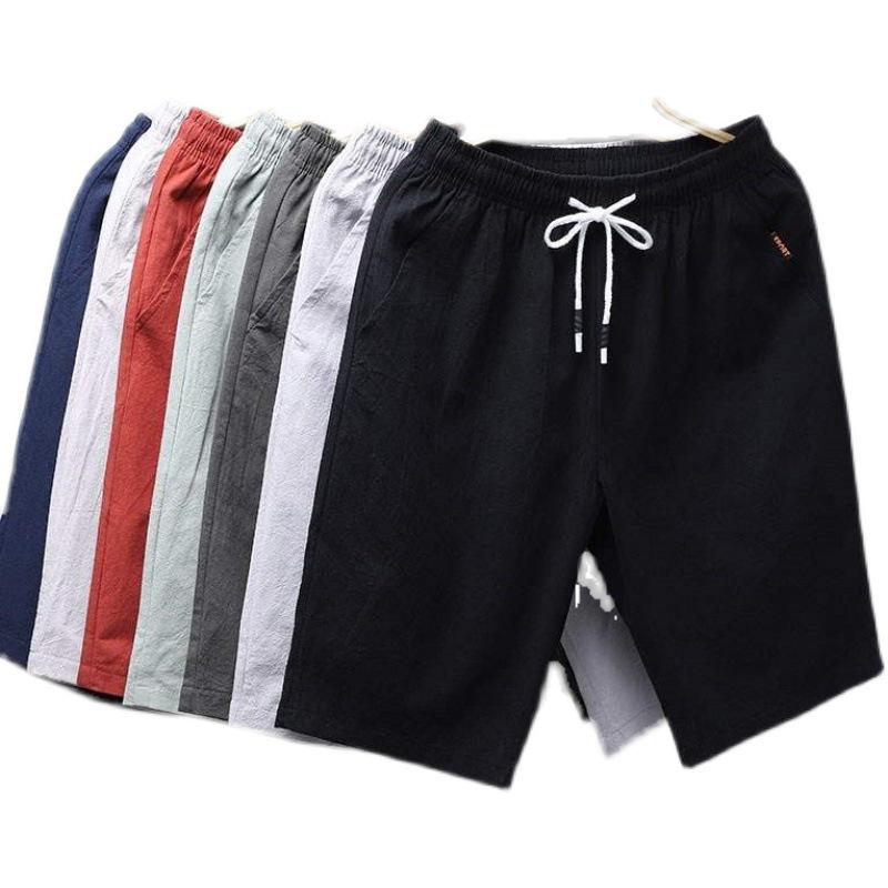 Men's Plus Size Ice Silk Casual Beach Sports Mid-Length Shorts