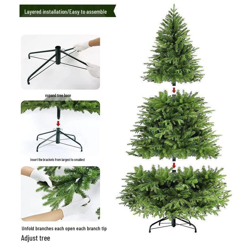 Luxury Green Mixed-Style Encrypted Artificial Christmas Tree