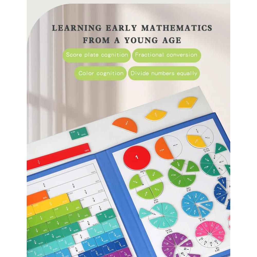 Montessori Magnetic Learning Math Puzzles Toys for Children Wooden Book Set Kids Arithmetic Educational Toys Teaching Aids