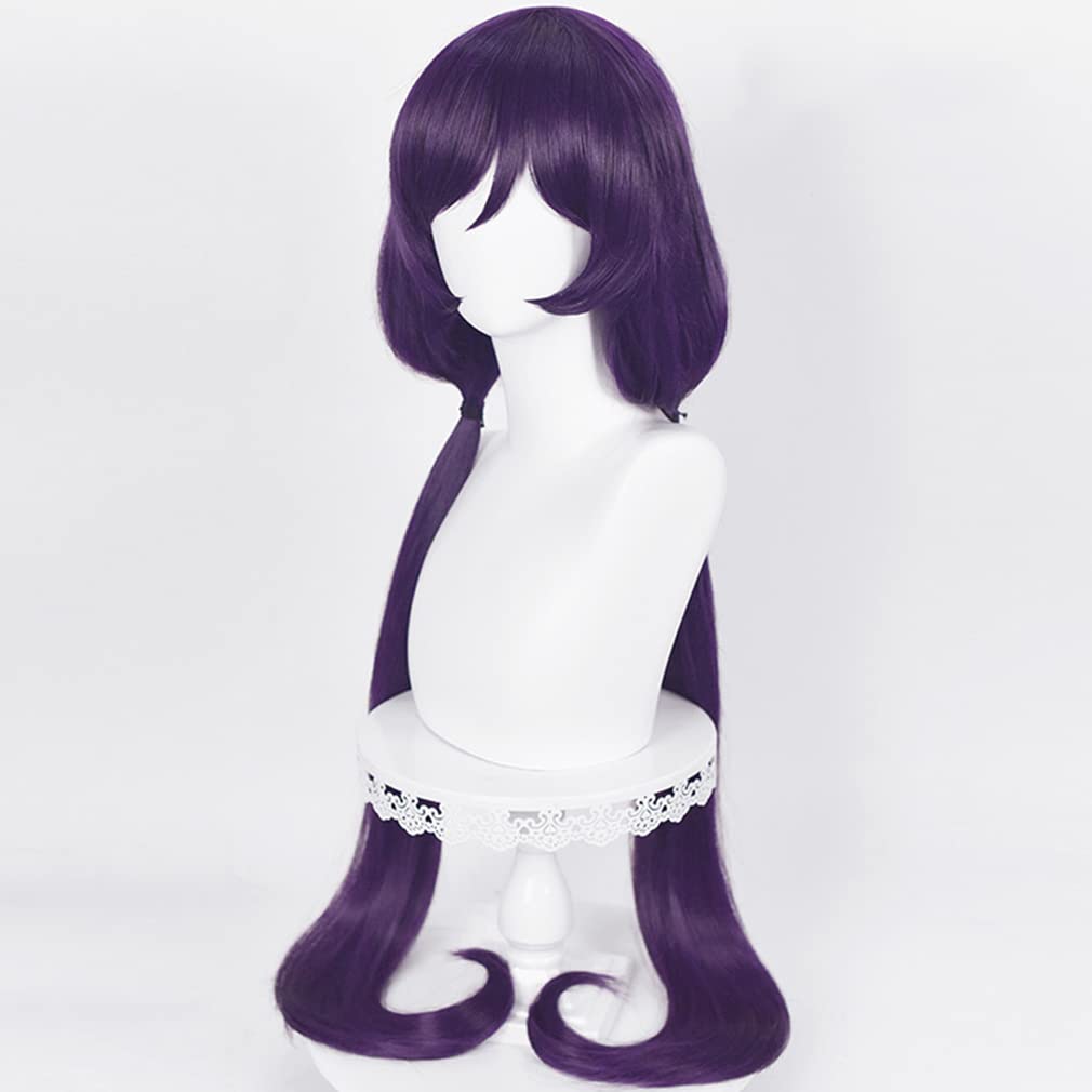 LAOBAO Cosplay Wig, Twin Tails, Purple, Long, Heat Resistant, Costume Wig, Halloween Costume Accessory, Cosplay Wig