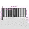 Steel Garden Gate 400 X 125 Cm Anthracite