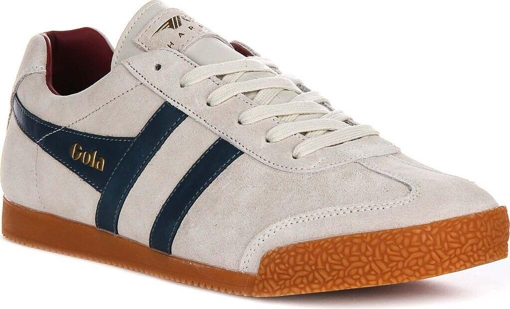 Gola Harrier Suede Sneakers (CMA192) Off White/blue/red