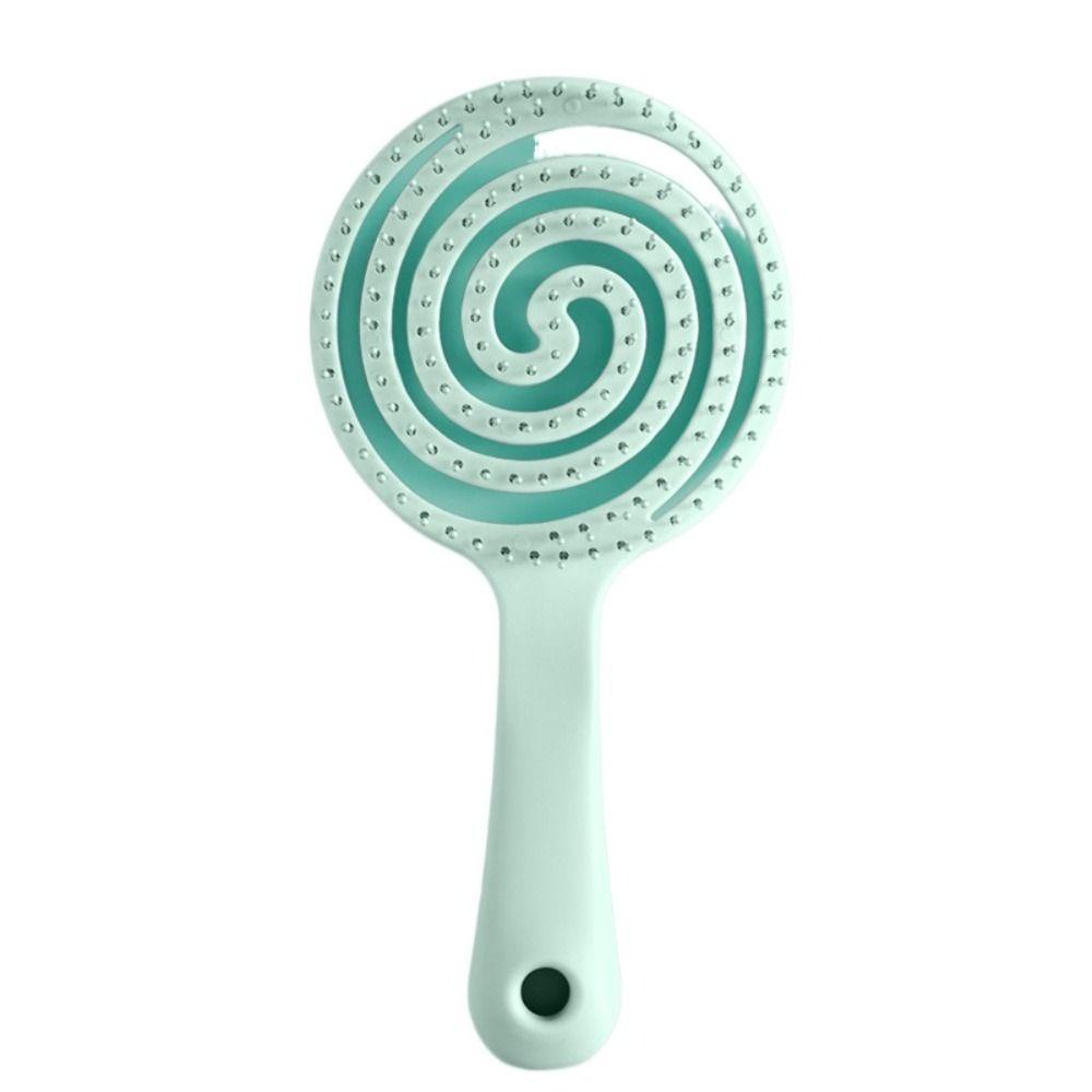 Hanging Hole Solid Color Hair Brush Mosquito Coil  Shape Scalp Massage Comb  Hair Accessories