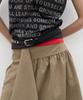 Seolan Unbalance Drape Skirt_Brown