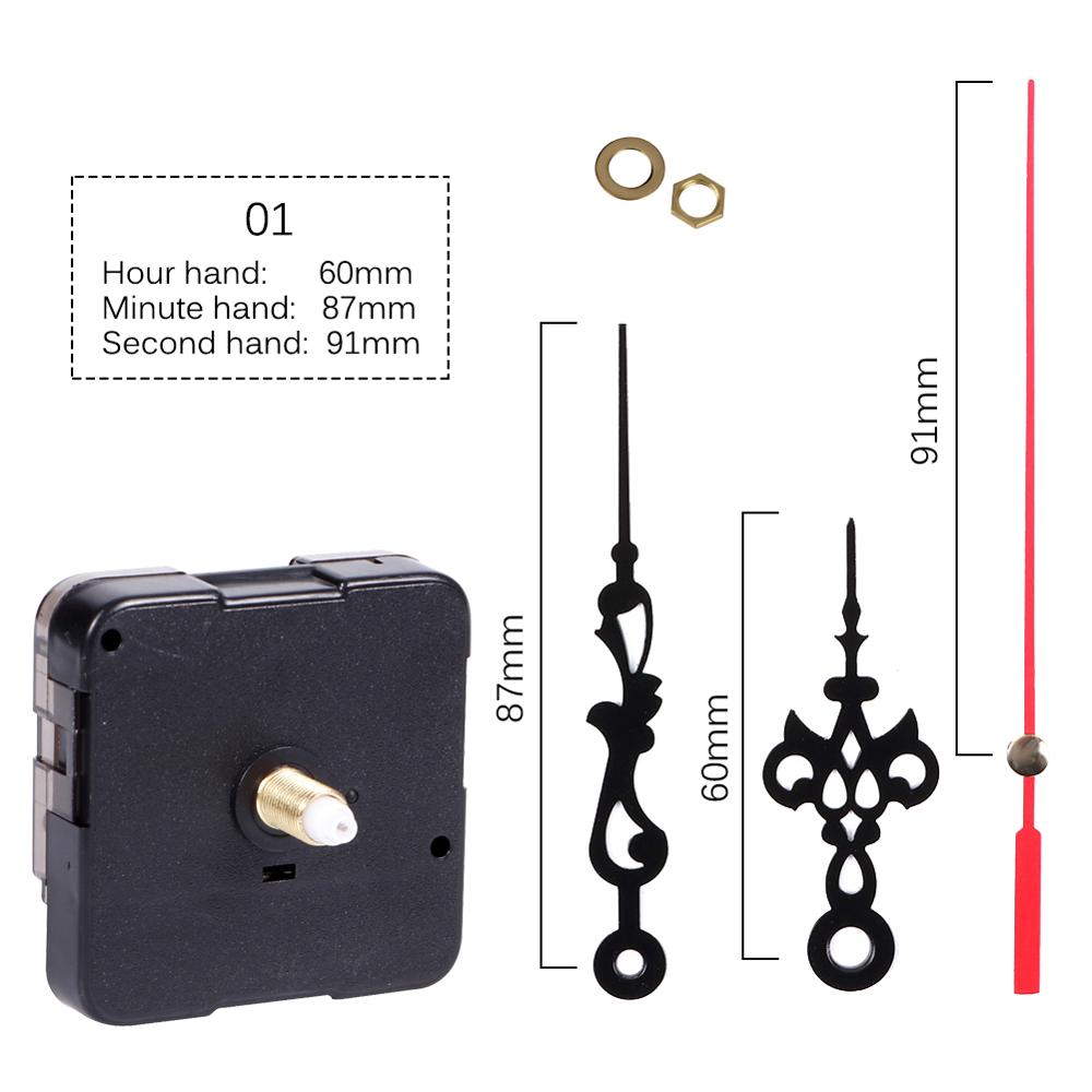 

Long Shaft Clockwork Silent Quartz Movement Machine Clock Mechanism Wall Hands Pointer Set DIY Watches Repair Parts