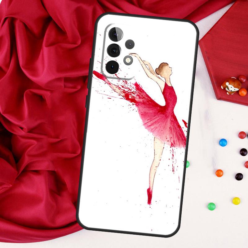 Ballerina Ballet Dancer Girl For Samsung Galaxy A15 A55 A53 A33 A35 A22 A32 A52 A54 A34 A14 A56 A36 A26 A16 A05 A06 Case