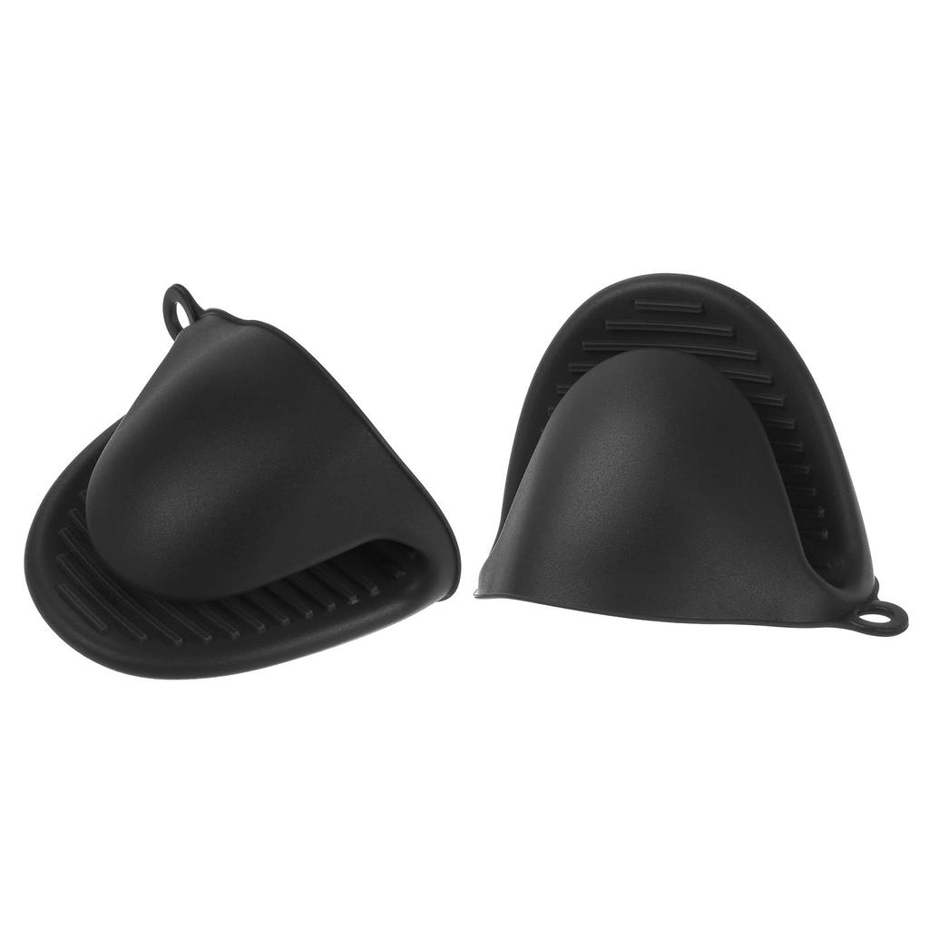 2Pcs Oven Mitts Silicone Heat Resistant Pinch Mitts Anti Scalding Non Slip Thickened Gloves Clips Pot Holder for Cooking Baking