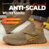 Men's Safety Shoes Anti-Puncture Reinforced Sole Steel Toe Men's Work Shoes Lightweight Slip Resistant Shoes Men's Boots