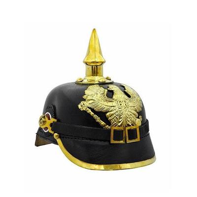 קסדת Pickelhaube גרמנית Imperial Prussian Helmet Spiked Leather