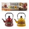 2.5L Tea Coffee Pot Kettle with Lid Pouring Cooking Water Retro Water Pot Enamel Teapot for Household Kitchen Hotel Restaurant
