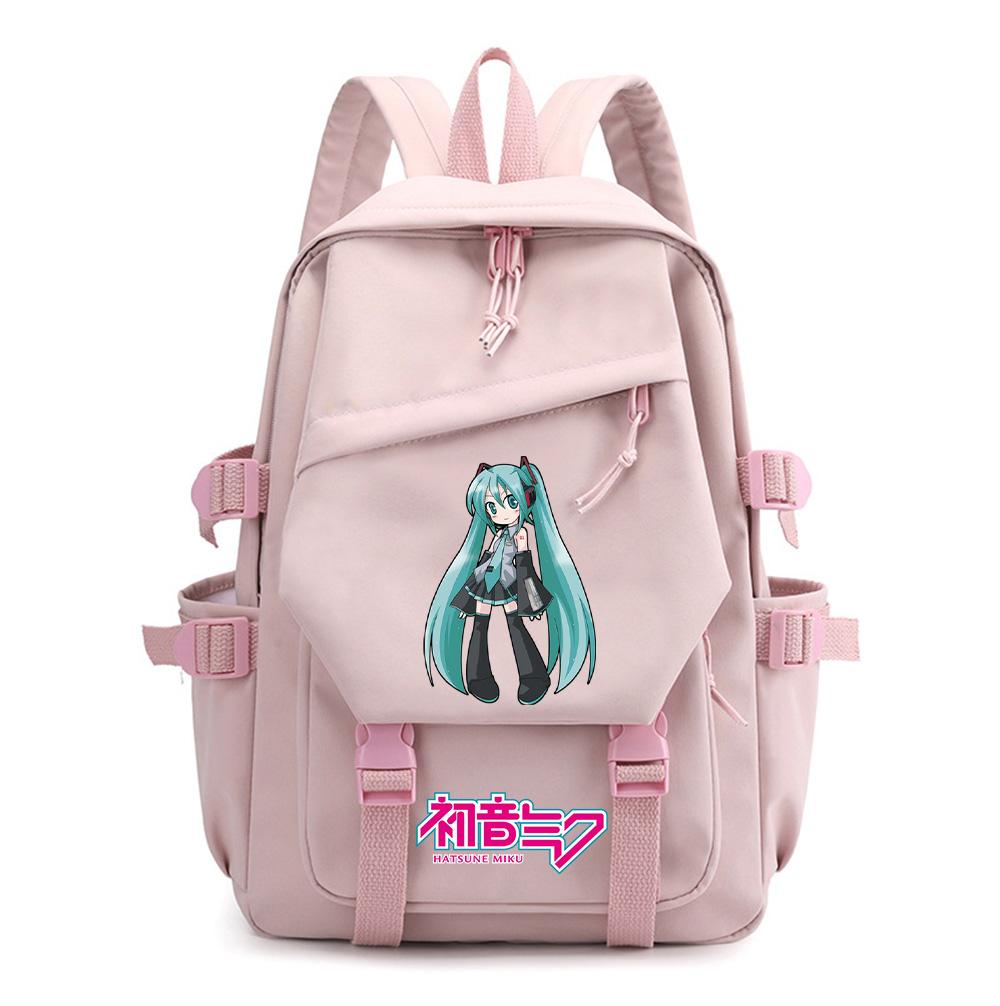 Anime Cartoon Hatsune Miku Printed Backpack for Teen Boy Gril Schoolbag Children Student Women Large Capacity Waterproof Travel Bag Kid Gift Mochila