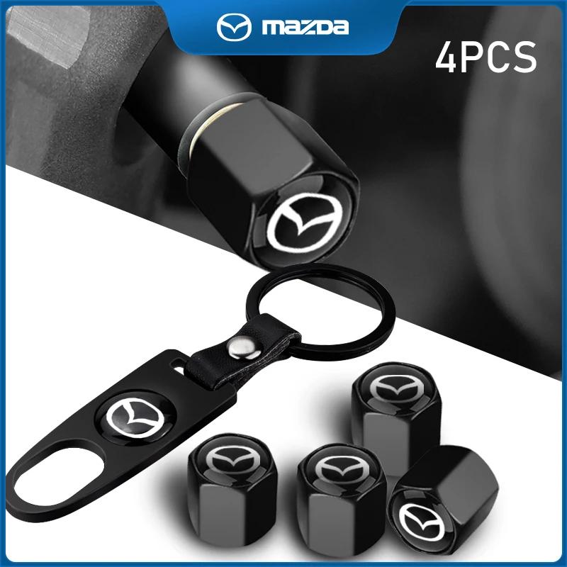 Znak na auto Čepička ventilku pneumatiky kola auta S kroužkem na klíče Pro Mazda MS 3 6 2 5 Axela Atenza Demio CX3 CX5 MX3 MX5 Speed