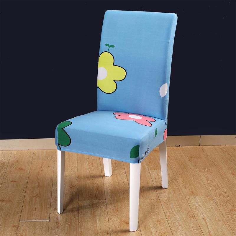1PC Printed Dining Chair Covers Stretch Non-slip Chairs Cover Decor All-inclusive Durable Four Season Universal Protective Cover