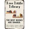 Vintage Metal Poster Wall Art, Vintage Sign for Library, Gift for Garden Home