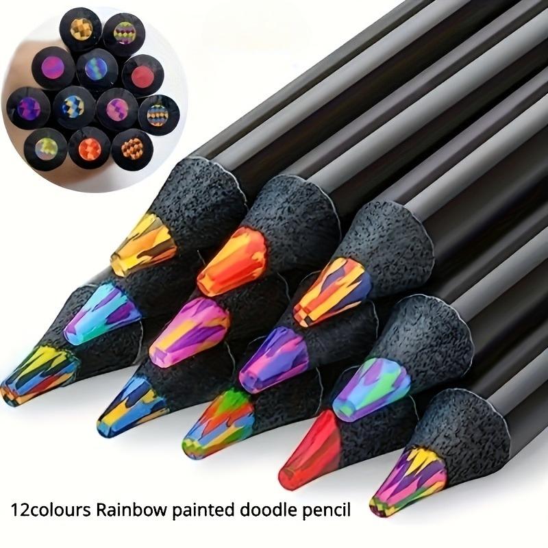 Rainbow Pencils Featuring Magical Gradient Colors Dust-free with a Line Thickness of 2mm or More Suitable for Ages 14 and Above