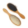 Bamboo Hair Brush for Hair Growth, Bamboo Bristles Detangling Hairbrush for Massaging Scalp, Home Use Comb with Ergonomic Handle