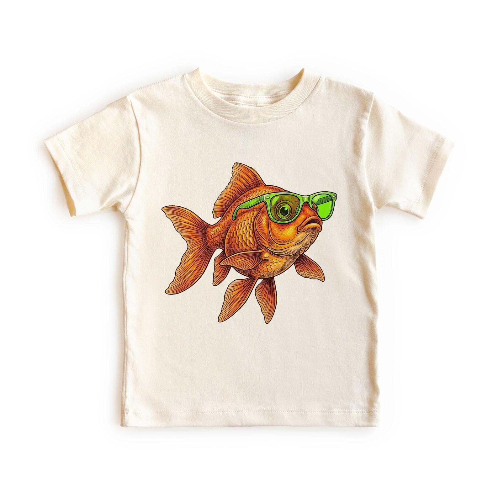 Summer Goldfish Wearing Sunglasses Aquarium Pet Unisex, Adult, Youth T-Shirt 100