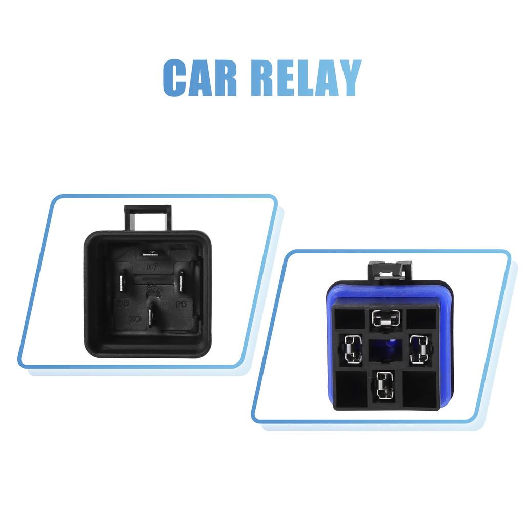 X AUTOHAUX Relay Socket Car Relay JD2912 4 Pole 40A DC24V Car Wire Bundle Switch Power Universal Waterproof 3 Pack