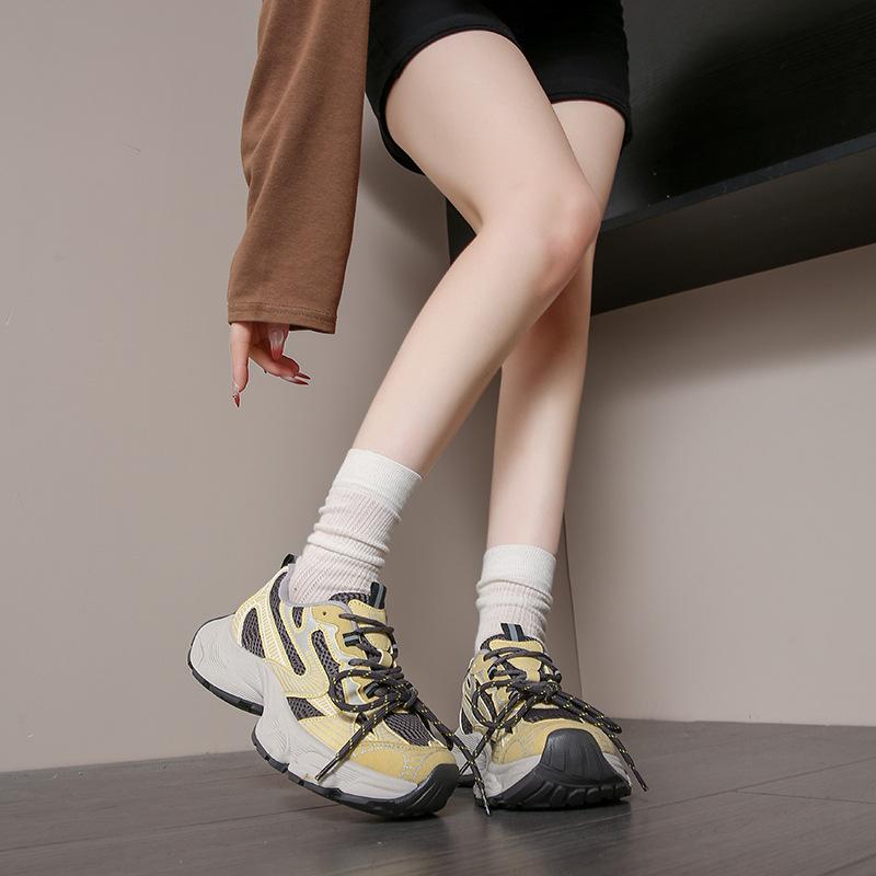 European Station 2025 Early Autumn New Platform Dad Shoes Retro Contrasting Color Casual Sports Shoes Muffin Bottom Couple Tide Shoes