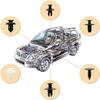 Auto Befestigungsclips & Befestigungselemente Kits Auto Verkleidung Set Kombinationsklemmen Auto Ausbau Vibrationsfeste Schaumstoffpads