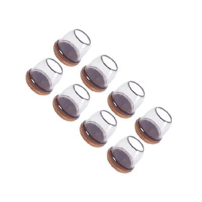 8 Stück Runde Stuhlbein-Schutzfilz-Pad Stuhlbein-Abdeckung Gummi-Füße Schutzpolster für Hartholzboden Möbelpolster