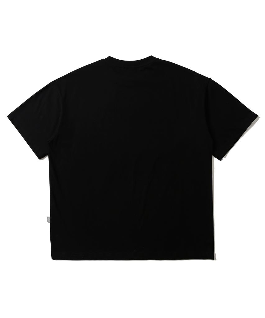 Sseochi410 Raise Logo Short Sleeve T-Shirt Black-Deep Blue