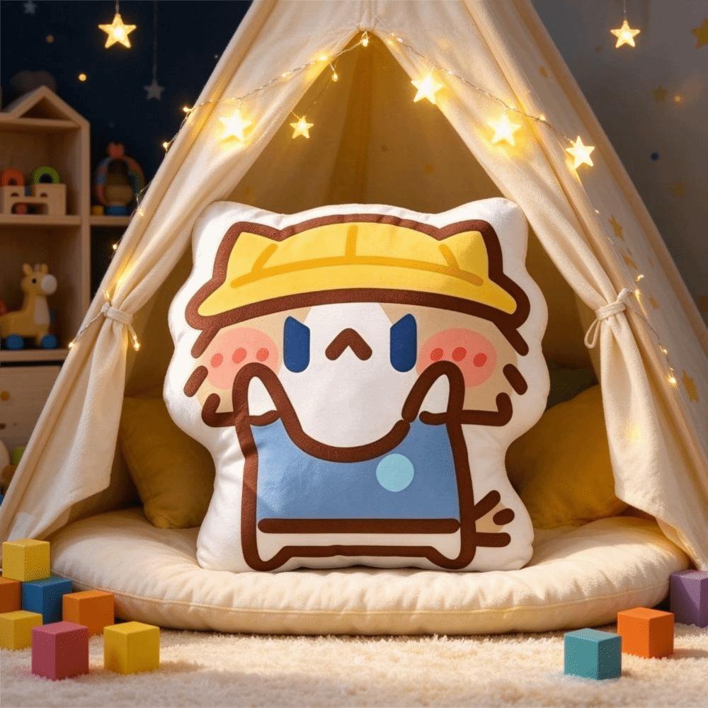 Soft Stuffed Cat Plush Throw Pillow Monthly Salary Cat Cat Plush Cushion  Cartoon Cushion