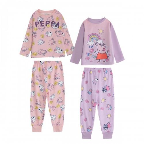 Peppa Pig Girls Character Long-Sleeved Long Pyjama Set (Pack of 2)