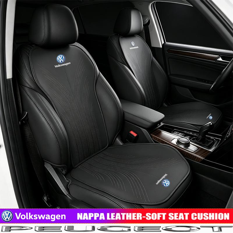 Car Logo Seat Covers Auto Seat Breathable Protection Cushion For VW GTI Polo Golf Passat Tiguan Arteon Touareg Taigo CC Hub Cap EJ1