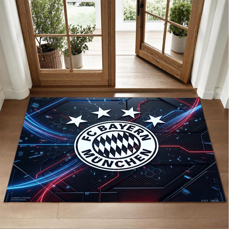 Tapis Velours Cristal Design Bayern Munich Tapis Décoratif Doux pour Chambre à Coucher Entrée