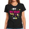 Festive Black T-Shirt for New Year's 2025 - "MY NEW YEAR Happy 2025" with C Unisex T-Shirt