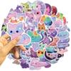 Yousheng 50Pcs Cartoon Sticker Clear Printing Cat Pattern Scrapbook Stickers Waterproof Laptop Decals for DIY Decoration